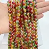 Cuentas Florales de Cristal Roto de 8 mm Cuentas con Gradiente de Dos Tonos Pulsera de Cuentas de Cristal Roto Hecha a Mano para Manualidades