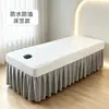 Sábanas y sábanas ajustables impermeables, a prueba de aceite y suciedad para salones de belleza, engrosadas, suaves, amigables con la piel, transpirables, con agujeros y bandas elásticas, venta al por mayor