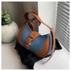 Bolso Cruzado de Hombro Versátil Casual Minimalista de Moda para Mujer 2026 Verano Nuevo Bloqueo de Color Bolso Simple para Mujer