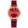 Reloj de Cuarzo de Moda para Mujer Venta al por Mayor Hebilla Magnética Simple Elegante Números Romanos Correa de Milán Reloj para Estudiante