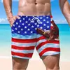 Serie de Banderas Nacionales Patrón Transfronterizo Europeo y Americano Impresión Digital 3D Moda Masculina Deportivos Casuales Playa Shorts de Cinco Puntos Venta al por Mayor