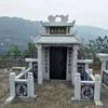 Conjunto Personalizado del Fabricante de Monumentos de Piedra de Granito Monumentos Combinados de Tumba de Tierra Rural Monumentos de Piedra Gris Sésamo Grabado y Letras