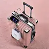Maleta de gran capacidad con marco de aluminio y ruedas resistentes y duraderas, con ruedas omnidireccionales, adecuada para viajes de negocios y como maleta de viaje con protección de contraseña.