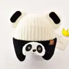 Gorro de Lana para Bebé Otoño e Invierno Protección para las Orejas Lindo Tejido para Bebé Otoño e Invierno Niña Panda Gorro Cálido de Lana Cubreorejas