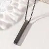 Columna de Cubo de los Deseos de Acero Inoxidable Transfronteriza Láser Tridimensional Tira Palabra de Material sin Palabras Regalo de Vacaciones Colgante de Acero de Titanio para Hombre