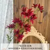 Flores Artificiais Vermelhas para Celebrações de Casamento, Flores Artificiais para Salões de Casamento, Decoração de Casa, Buquês Artificiais de Rosa, Enfeites de Flores de Seda