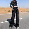 Jeans Rectos Anchos Ajustados Estilo Retro Americano para Mujer 2025 Tendencia Otoño e Invierno Nuevos Pantalones Sueltos Rectos Petite