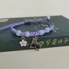 Nova versão coreana de pulseira simples de flor borboleta presente para estudantes namoradas tecelagem manual joias transfronteiriças atacado