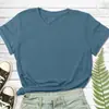 Camiseta lisa de manga corta de color sólido, talla europea, talla grande, moda urbana, moderna, casual, una pieza, envío directo