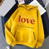 Sudadera con cuello redondo para hombre y mujer, estilo europeo y americano, nueva para el Día de San Valentín 2025, con estampado simple de corazón y letra en inglés, para comercio exterior europeo y americano