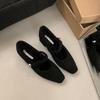 Sapatos baixos Mary Jane com forro de lã, sapatos de noite 2024, sapatos Mao Mao de inverno, roupa externa feminina, sola macia, sapatos confortáveis, sapatos estilo feijão, da moda