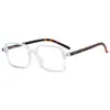 68047 Gafas cuadradas lisas de estilo coreano simples, gafas lisas retro artísticas para estudiantes, nuevas gafas anti luz azul