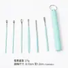 Cucharilla de Acero Inoxidable para Limpiar Cera de Oído Herramienta Cucharilla para Oído Set Portátil de 6 Piezas Venta al Por Mayor al Contado Cabeza Redonda