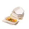 Plato Cerámico para Hornear Estilo Japonés Simple Binaural Plato Rectangular Plato de Arroz Horneado con Queso Plato Hondo para Sopa Plato para Hornear Casero