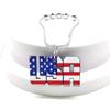 Color Transfronterizo Acrílico Bandera Americana Día de la Independencia Anzuelo de Anillo para Cortina de Ducha Decoración de Baño con Bola Anzuelo para Cortina de Ducha