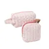 Bolsa Cosmética Portátil, Algodón Floral, Neceser para Productos de Cuidado de la Piel, Gran Capacidad para Monedas y Labiales, Bolsa de Almacenamiento para Toallas Sanitarias Menstruales