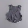 Exportação Transfronteiriça de Tops Curtos em U Estilo Coreano com Barriga de Fora, Camisolas Esportivas Ajustadas com Alças Largas