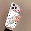 Adequado para Capa de Celular Anti-Queda Apple 17Promax Iphone16 Gatinho Rindo 15Pro Janela Grande 14 Fofo