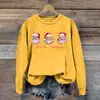 Estación Independiente de Amazon Exportación Europea y Americana Nueva Sudadera con Estampado de Duende Navideño Cuello Redondo Manga Larga para Mujer 3