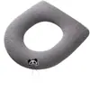 Funda de asiento de inodoro de felpa de invierno con asa engrosada, cálida y universal para uso doméstico, funda de asiento de inodoro tejida