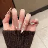 Edição de Ano Novo de 2026 Cisne Vermelho Retrô Bolinhas Gato Francês Olho de Gato Laço Brilhante Clareador Artesanal Unhas Portáteis Artísticas