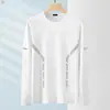 Camiseta Manga Longa Estampada Casual Esportiva Moderna Juvenil Roupa Íntima Gola Redonda Camiseta Básica Manga Longa Top