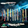 Remodelar Nueva Temporada Skin de Cuchillo Aleación de Zinc Modelo de Arma Delta Periférico de Juego Sin Filo Giratorio Plegable