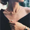 Nuevo collar de cadena de serpiente plana con clavícula corta, sencillo y discreto, de estilo americano.