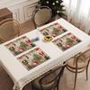 Tapete de Mesa à Prova de Óleo de Natal Toalha de Mesa Doméstica Sem Lavagem Tapete Impermeável Isolado Tapete para Mesa de Jantar da Sala de Estar Decorações de Feriado