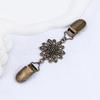 Clipe de lenço de gola clipe de xale fivela de lenço de diamante europeia e americana broche anti-luz clipe de suéter vintage acessórios de liga feminina