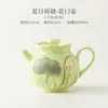 Tetera de Cerámica Ornamentada Pintada a Mano con Flor de Estanque de Loto de Verano para Hogar y Oficina, Juego de Té Kung Fu con Filtro Antiescaldado, Empaque en Caja de Regalo