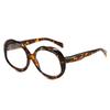 2025 Nueva Moda Transfronteriza Marco Grande Ovalado Espejo Plano Moda Europea y Americana Color Contrastante Simple Marco Redondo para Gafas de Mujer