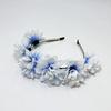 Suministro directo de fábrica, nueva diadema de margaritas, dulce corona de flores artificiales de tela Mori, tocado para novia y dama de honor