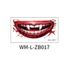 Halloween boca tatuagem adesivos novo comércio exterior em estoque cross-border adesivos de feridas festa horror decoração facial labial