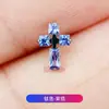 Pendientes de Aleación de Titanio F136 Pequeños Cristales de Azúcar Cruz Interna Clavo para Hueso del Oído Clavo para Labio Joyería para Piercing Corporal de Titanio G23