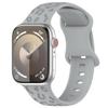 Correa para Apple Watch con estampado de leopardo de color liso y 8 hebillas, correa deportiva de silicona para Apple Watch