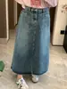 Dd2026 Falda Exquisita de Principios de Verano Nuevo Estilo Ropa para Mujer Tallas Grandes para Chicas Gorditas Falda de Mezclilla Retro con Abertura Yc522