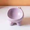 Huayuan hoopet tazón para mascotas de cerámica con patas altas para proteger el cuello de gato, diámetro grande, anti-derrames, alto valor estético, tazón para comida de perro