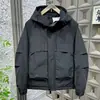 Moda de ropa de trabajo de marca moderna para jóvenes, chaqueta casual versátil con capucha y patchwork, elegante y genial, chaqueta cárdigan de alta calidad a prueba de viento para exteriores