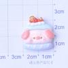Postre Cerdito Pegamento Crema Resina Pequeños Accesorios Horquilla Accesorios DIY Accesorios Colgante Agujero Zapatos Zapatos Pequeña Flor