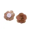 Color Maillard vintage flor de rosa con pedrería tridimensional accesorio para el cabello estilo suave DIY pinza para el cabello pinza de garra accesorio para la ropa