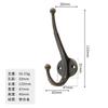 Jingmao Hardware Acessórios de Decoração para Casa Estilo Chinês Novo Gancho de Roupa Antigo Liga Antiga Gancho de Duas Furações Grande Guarda-Roupa
