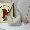 Bolso Cruzado Informal Estilo Japonés Ligero Simple de un Solo Hombro Lona para Mujer Viajes Cotidianos Color Sólido Versátil Nylon Bolso Dumpling