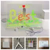 Placa de desenho acrílica transparente apagável DIY transfronteiriça com luz LED, quadro de mensagens, quadro de escrita, brinquedo de desenho