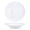 Prato de cerâmica branco puro simples chapéu de palha bacia prato de sopa doméstico cerâmica ocidental prato de comida pagatti salah prato hotel restaurante talheres