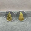 Shenzhen Shuibei Mismo Estilo Oro Puro 999 Tesoro de la Fortuna Aleación Gato de la Suerte Adhesivo Dorado para Teléfono Móvil para Atraer Riqueza Tienda de Oro