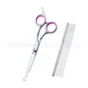 Tesouras para Tosquia de Animais de Estimação, Tesouras Integradas de Aço para Aparar Pelos de Cachorro, Tesouras Domésticas de Dentes Planos, Tesouras Curvas, Suprimentos para Animais de Estimação