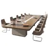 Mesa de Reunión Mesa Larga Simple Moderna Mesa Grande para Sala de Conferencias y Combinación de Sillas Mesa Rectangular Larga para Reuniones y Negociaciones