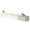 Luz Flotante Montada en Pared para Sala de Estar de Losa de Roca Gabinete de TV Moderno de Lujo Nuevo Estilo 2023 Apartamento Pequeño Estrecho Simple