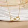 Colar Feminino Infinito Pingente de Oito Caracteres Venda Quente Transfronteiriça Design de Nicho Sentido Avançado Doce Temperamento Acessórios de Aço Titânio Atacado